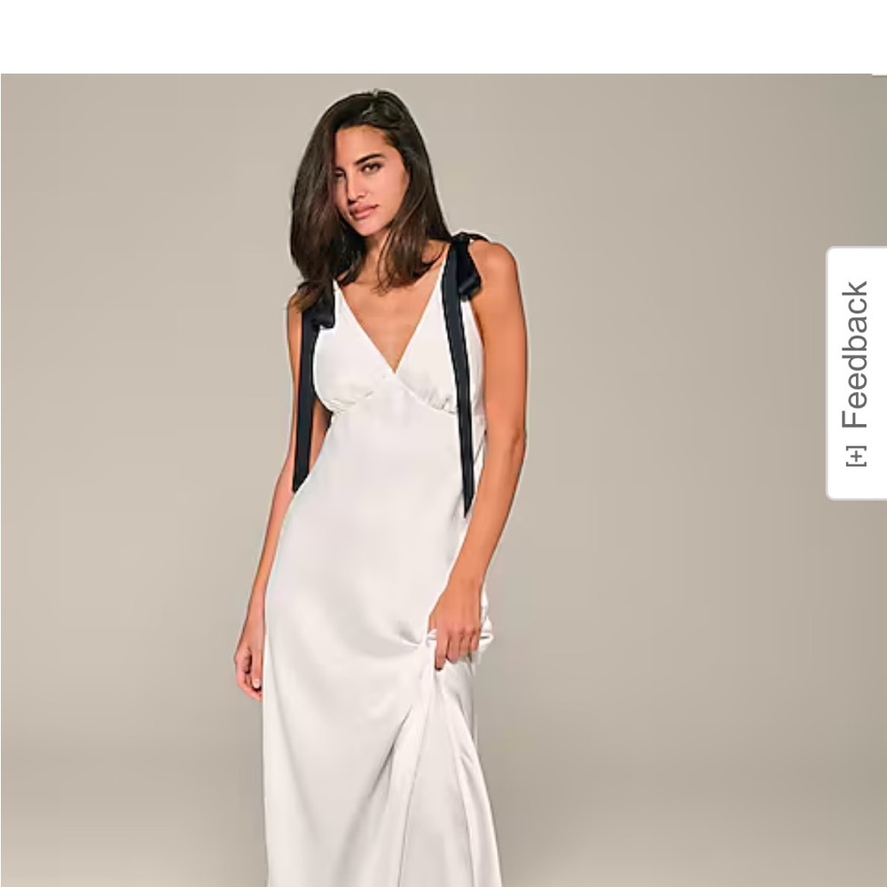 Express White and Black Maxi Dress